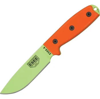 lovecký nůž ESEE Plain Venom Green Model 4 Orange G10
