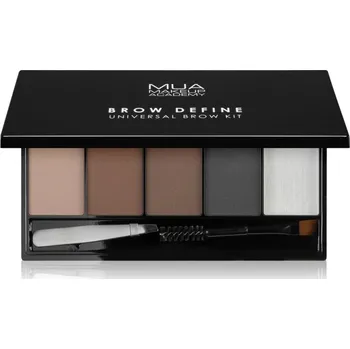 Barva na řasy a obočí MUA Makeup Academy Brow Define paletka pudrových stínů na obočí s aplikátorem 1 ks
