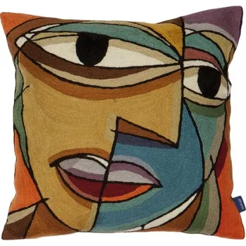 Polštář SCANquilt povlak ART WOOL picasso žlutomodrá 45 x 45 cm