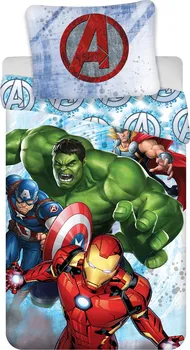 Ložní povlečení Jerry Fabrics Avengers Heroes 140 x 200, 70 x 90 cm zipový uzávěr
