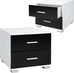 Sada nočních stolků JG75515 černé/bílé