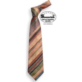 Kravata kravata oranžová s proužkem, kvz018