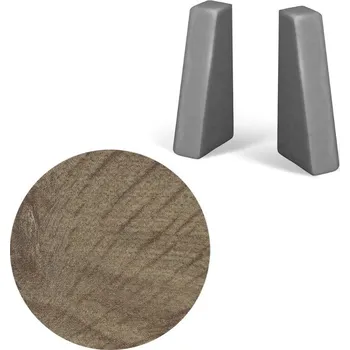 soklová lišta NOVÁK Koncovka L+P k soklové liště MDF 40x18 dub select/Sacramento, 1 pár M13-AMKO022