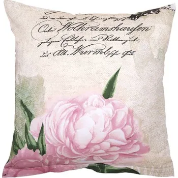 Polštář SCANquilt povlak TENCEL peony béžovorůžová 45 x 45 cm