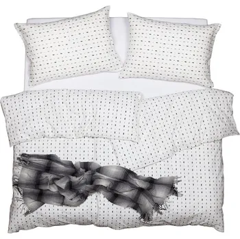 Povlečení SCANquilt povlečení KREP azték bíločernošedá 140 x 200/70 x 90 cm