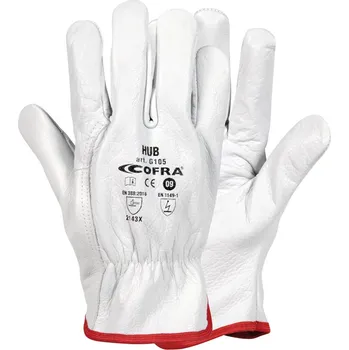 Pracovní rukavice Rukavice Cofra HUB Barva: Bílá, Velikost rukavic: 9