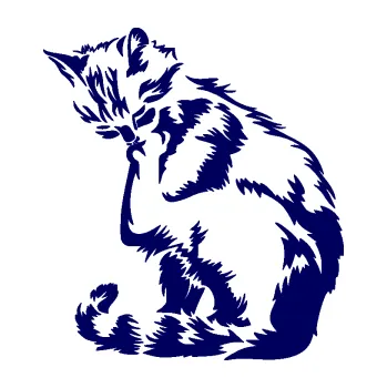 Samolepící dekorace SAMOLEPKA Kočka 032 levá (23 - tmavě modrá) NA AUTO, NÁLEPKA, FÓLIE, POLEP, TUNING, VLASTNÍ TEXT, TISK, AUTOSAMOLEPKY.cz, POLEPY, OBRÁZEK, LOGO, SAMOLEPKY