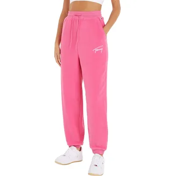 TOMMY HILFIGER DÁMSKÉ TEPLÁKY TJW SIGNATURE FLEECE SWEATPANT RŮŽOVÉ DW0DW14435 TO5 Velikost: S