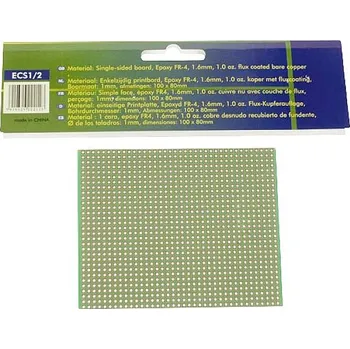 Velleman ECS1/2 eurodeska (d x š x v) 80 x 100 x 17.50 mm Množství 1 ks