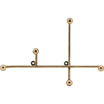 Věšák House Doctor Mosazný nástěnný věšák Prea