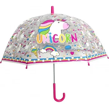 Deštník Dětský deštník Jednorožec průhledný