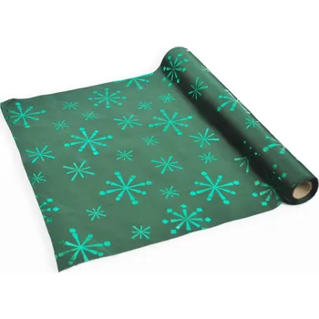 Vánoční dekorace Vánoční satén 36cm/5m tm.zelená