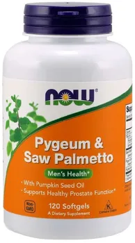 Přírodní produkt Now Foods Now Pygeum and Saw Palmetto 120 cps.