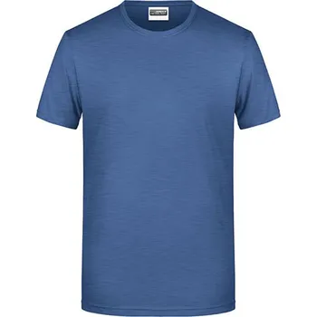 Pánské tričko James&amp;Nicholson JN8008 Pánské triko 8008 Light Denim Melange M