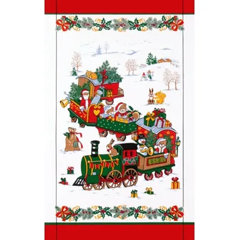 Utěrka VÁNOČNÍ UTĚRKA VLÁČEK 42x70
