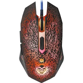 Myš Defender Myš Shock GM-110L, 3200DPI, optická, 6tl., 1 kolečko, drátová USB, černá, s herní podložkou 52110