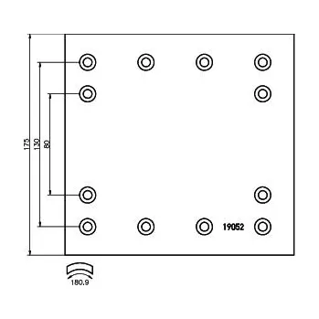 Brzdová čelist Sada brzdoveho oblozeni, bubnova brzda LUMAG 19052 00 101 10
