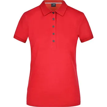 Dámské tričko James&Nicholson Dámská polokošile JN707 Light Red L