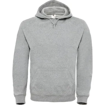 Pánská mikina B&C Unisex mikina přes hlavu WUI21 Heather Grey 3XL