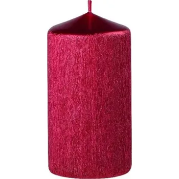 Emocio Svíčka, válec drápaný červený Velikost: 60x120 mm