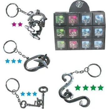 Hlavolam HM Studio Přívěsek na klíče Kovový hlavolam