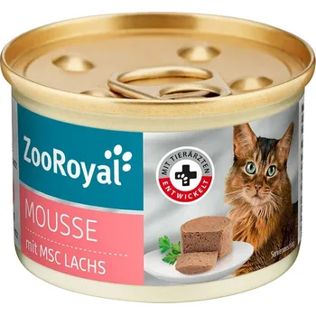 Krmivo pro kočku ZooRoyal pěna s lososem 12 × 85 g