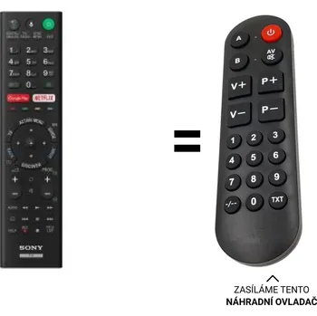 Dálkový ovladač Sony RMF-TX300E náhradní dálkový ovladač pro seniory