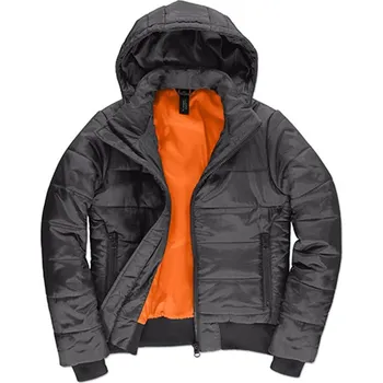 B&amp;C Superhood Dámská zimní bunda JW941 Dark Grey (Solid)-Neon Orange XS