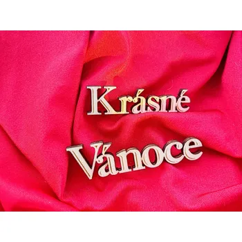 Vánoční dekorace Dřevěný nápis Krásné Vánoce 1