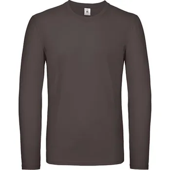 Pánské tričko B&amp;C Pánské tričko s dlouhým rukávem TU05T Bear Brown XXL