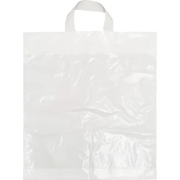 Taška LDPE 38x46+4 cm s držadlem, s uchem, BÍLÁ 1ks