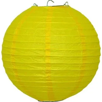 Party dekorace Lampion papírový kulatý dekorativní žlutý 30, 40cm Žlutá 40cm