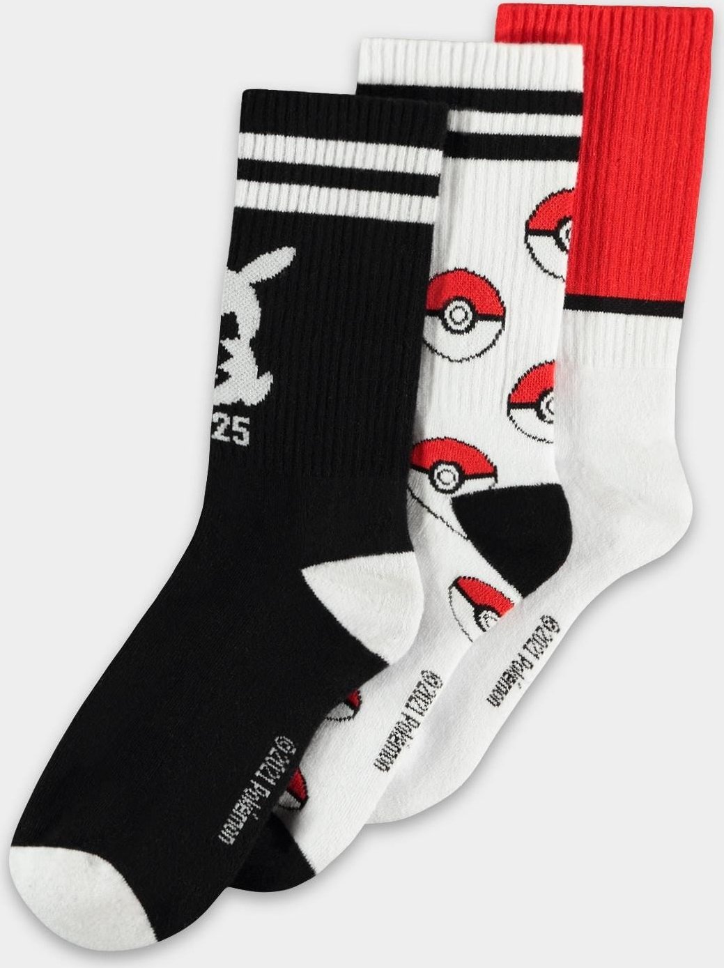 foto Pánské ponožky Difuzed Pokémon Sport Socks 3 páry 39-42