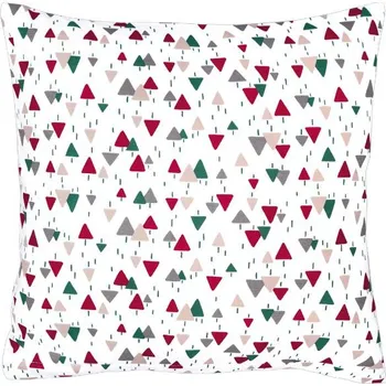 Polštář SCANquilt povlak JERSEY stromky červenozelená 40 x 40 cm