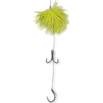 Umělá nástraha Black Cat Gumová nástraha s návazcem Real Worm Teaser 2/0 - 5/0 - 80 g žlutá