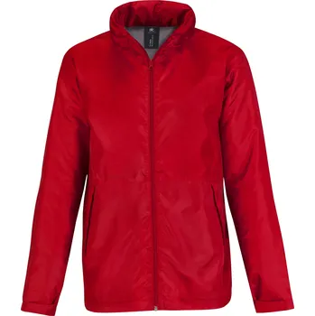 Pánská casual bunda B&C Pánská bunda JM825 Red-Warm Grey S