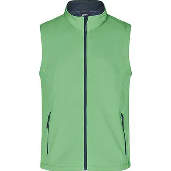 Pánská vesta James&Nicholson Pánská softshellová vesta JN1128 Green-Navy 3XL