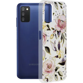 Pouzdro na mobilní telefon Kryt Samsung Galaxy A03s Techsuit - Marble Series - Chloe White
