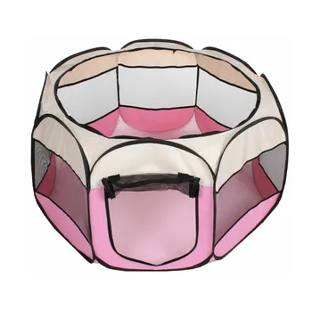 ohrádka pro psa Merco Pet Round růžová