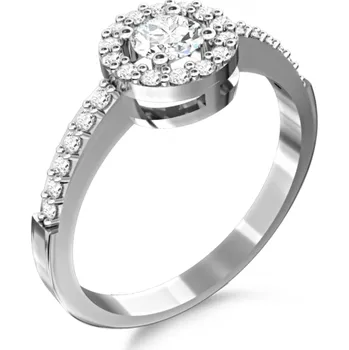 Šperk Couple, Oslnivý prsten Verity, bílé zlato se zirkony, vel. 53, prům. 16.9 mm, 585-66-1-0247.1B00.0.53.001