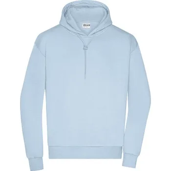 Pánská mikina James&amp;Nicholson Pánská mikina s kapucí 8034 Light Blue L