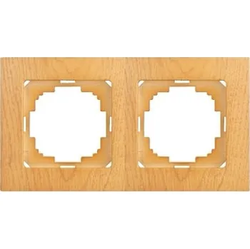 vypínač ELITE - Dvojnásobný rámeček dub (E2/D1)