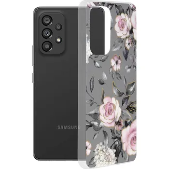 Pouzdro na mobilní telefon Kryt Samsung Galaxy A53 5G Techsuit - Marble Series - Bloom of Ruth Gray