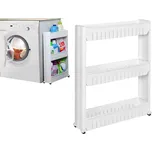 Bílý regál na kolečkách