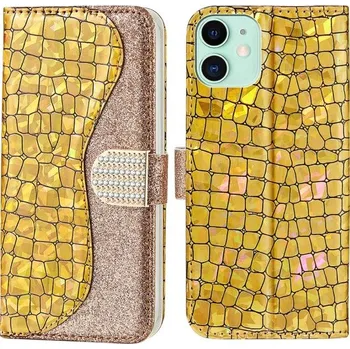 Pouzdro na mobilní telefon Pouzdro pro iPhone 12 Mini Glitter zlaté