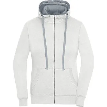 Dámská móda James&amp;Nicholson Dámská mikina JN962 Off-White-Grey Heather L