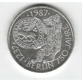 Stříbrná pamětní mince Berlín, b.k., rok 1987