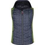 James&Nicholson Dámská vesta JN767 Kiwi Melange-Anthracite Melange M