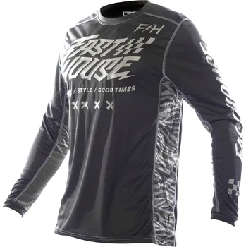Moto dres Fasthouse Youth Grindhouse Rufio Jersey Black Velikost: YL