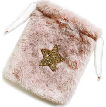 Vánoční dekorace Pytlík dárkový textil 14x16cm růžová (786910)